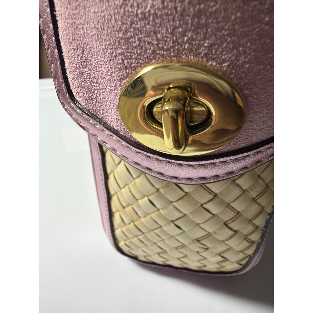 Coach Hamptons  LIMITED  EDITION 2004 straw weave metallic pink  EUC - Picture 5 of 12